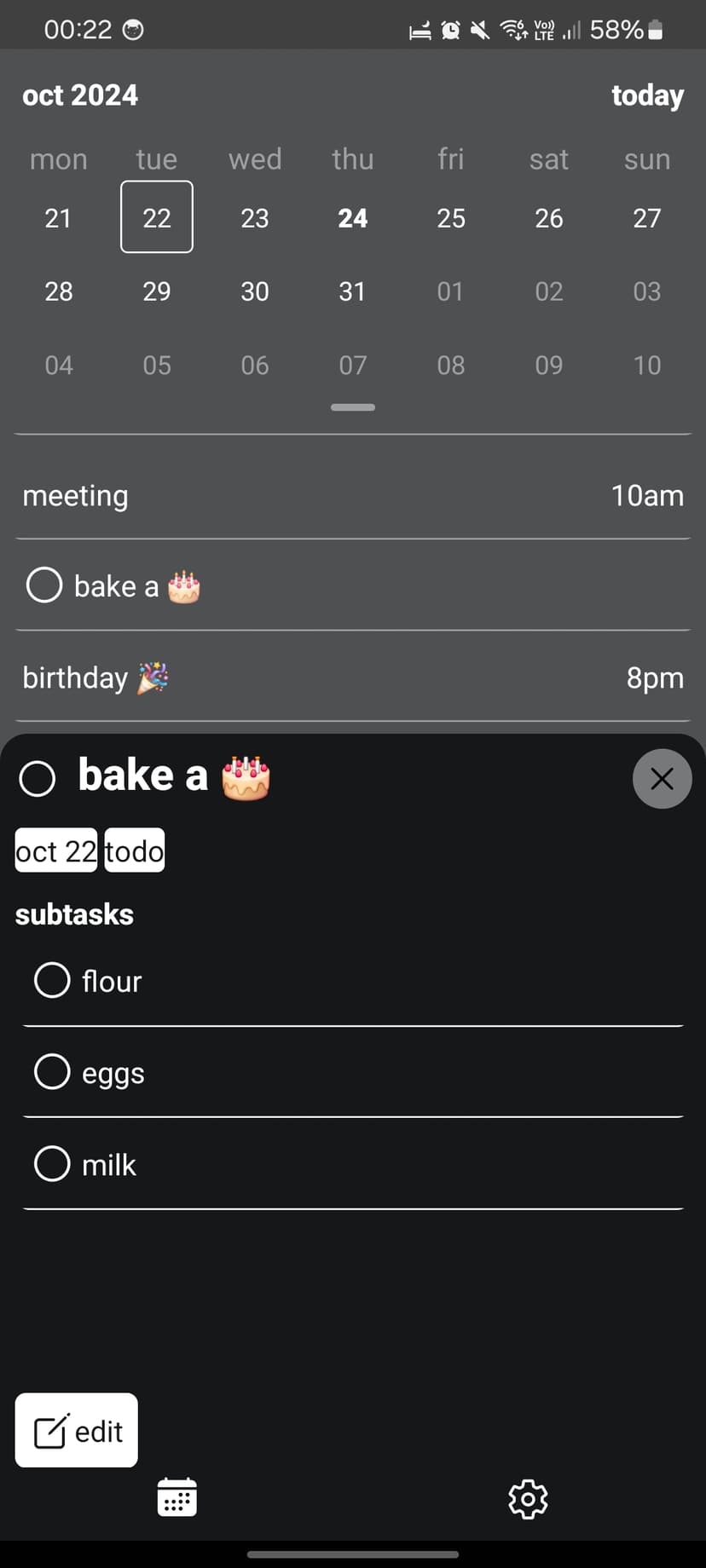 subtasks